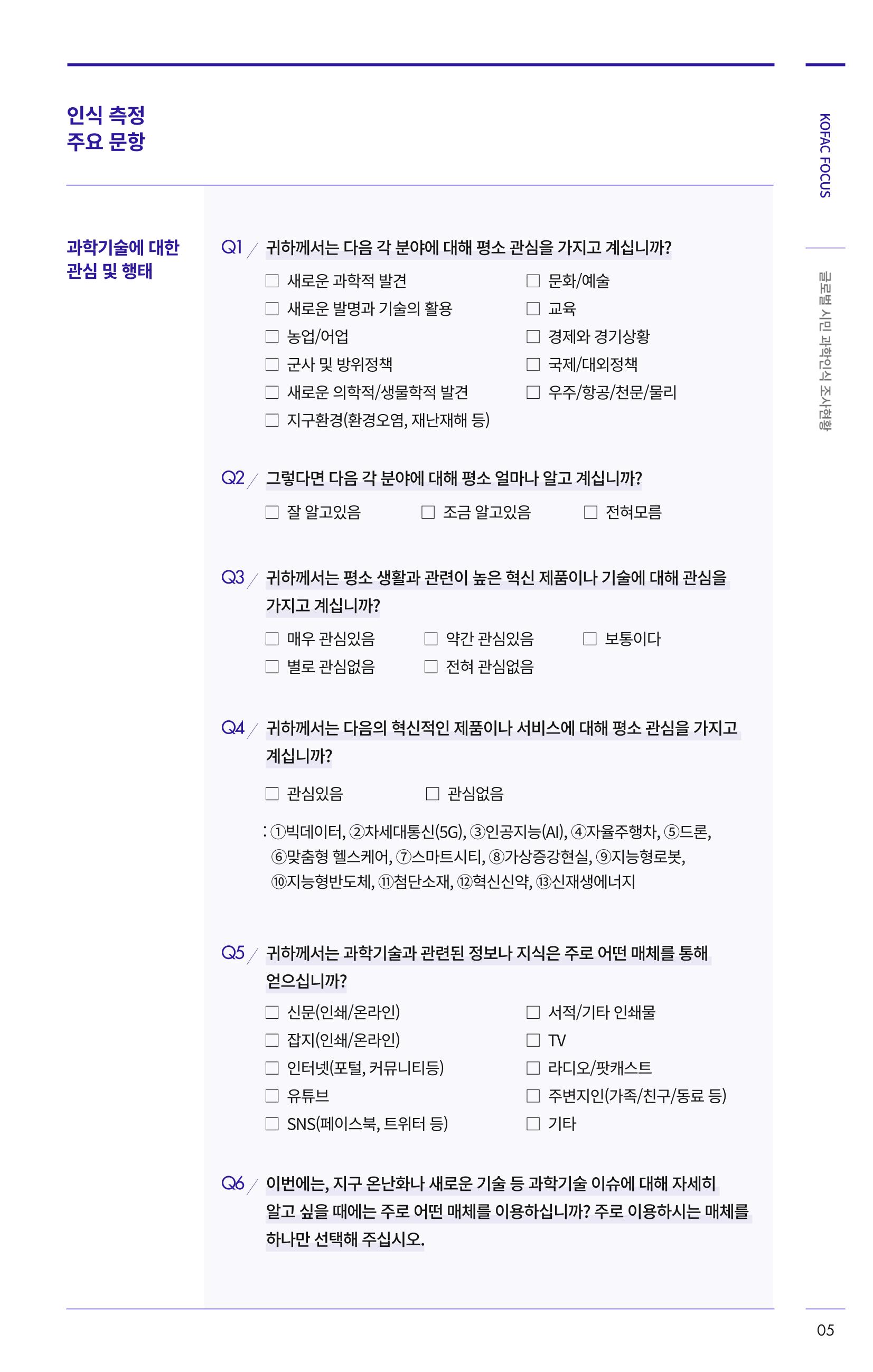제27호_KOFAC_FOCUS_글로벌시민_과학인식_조사현황 5페이지