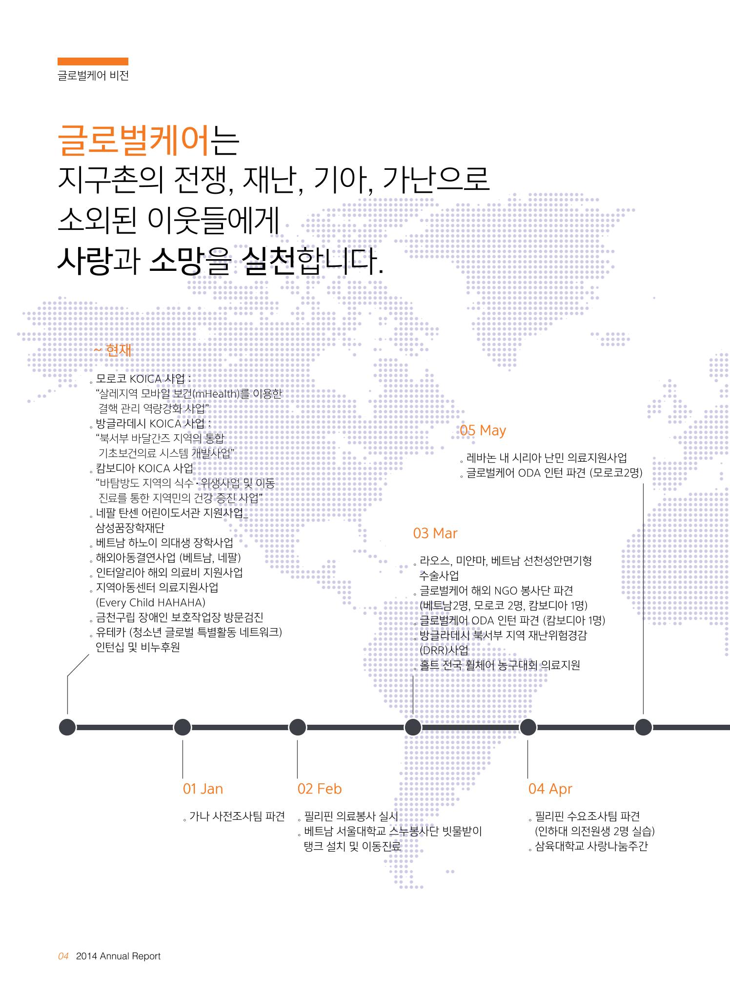 글로벌케어2014년 연차보고서 4페이지