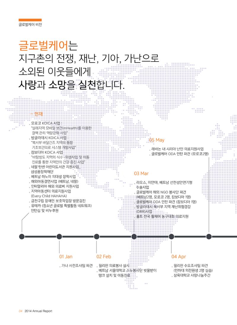 글로벌케어2014년 연차보고서 4페이지