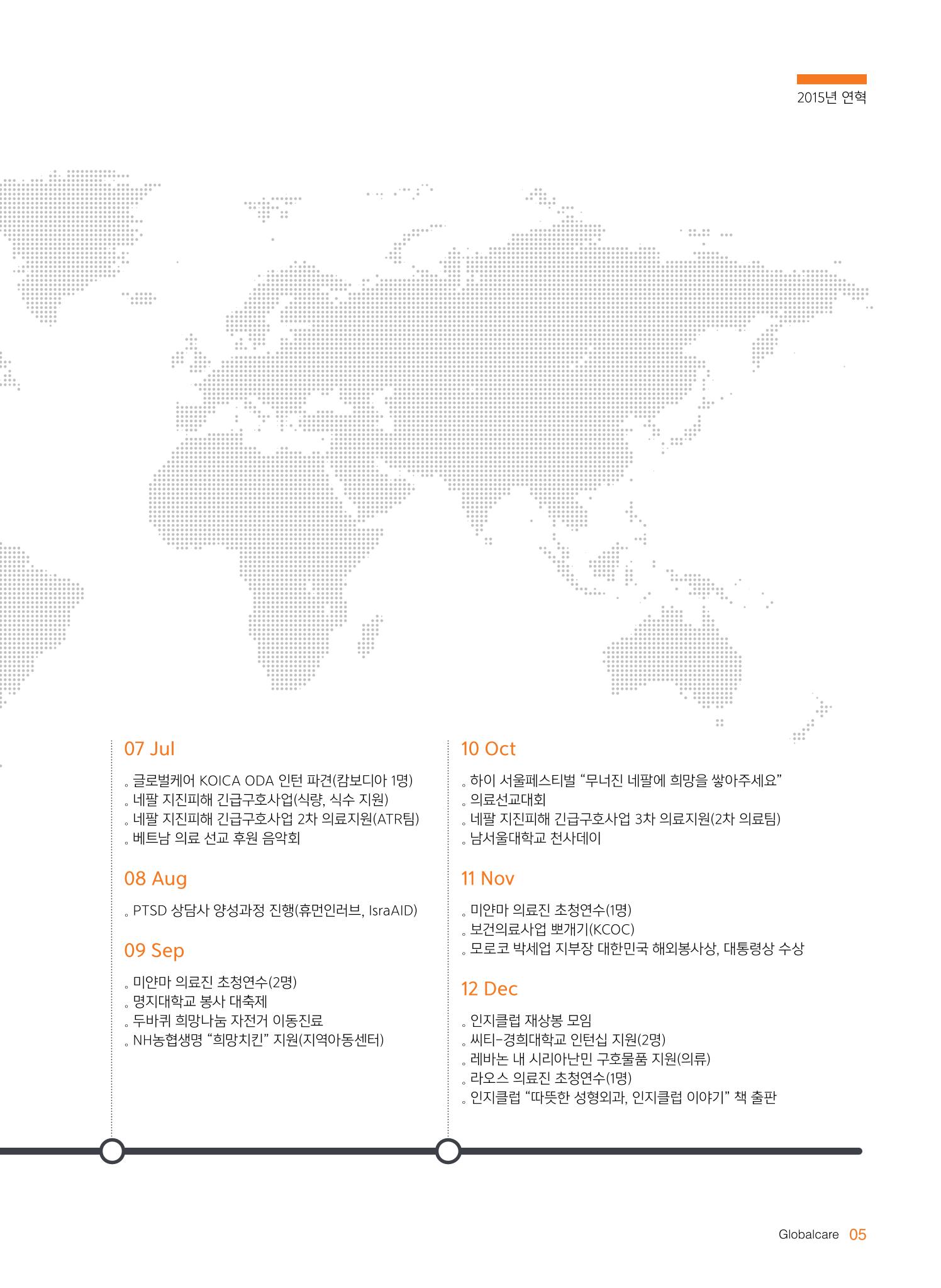 글로벌케어2015년 연차보고서 5페이지