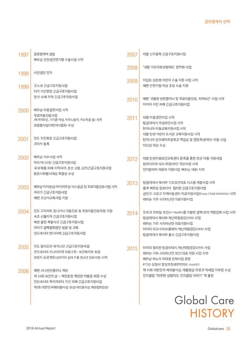 글로벌케어2016년 연차보고서 25페이지