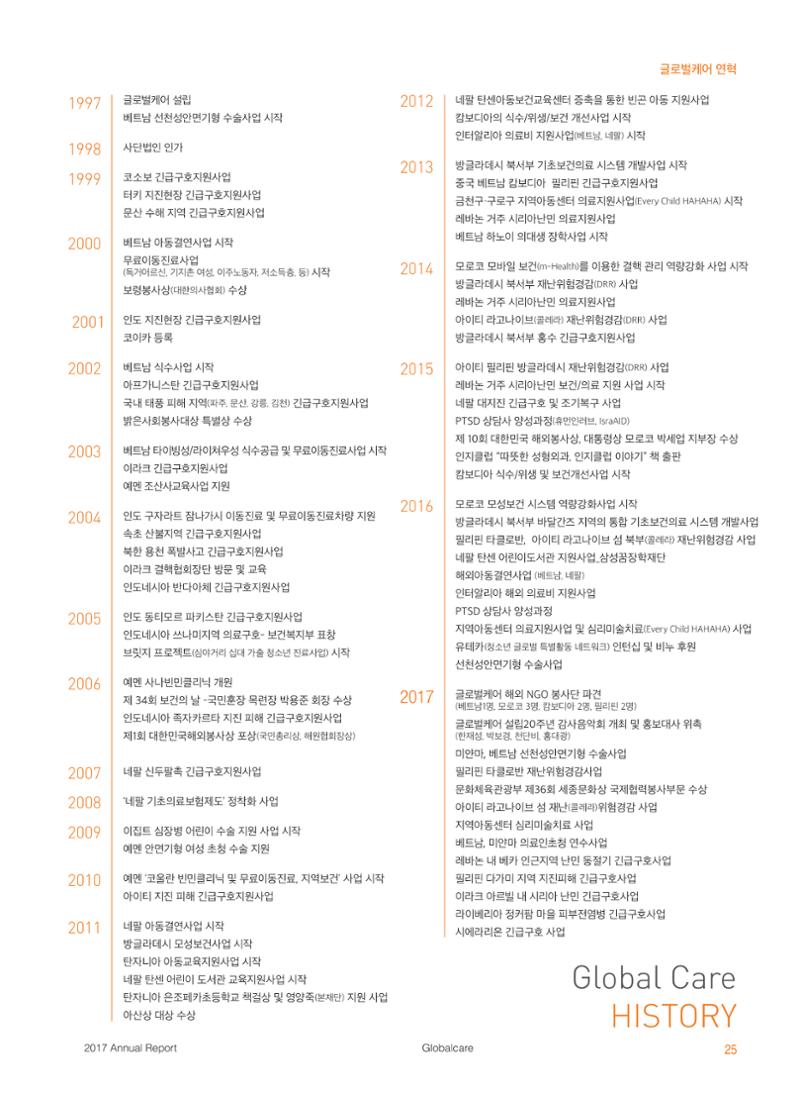 글로벌케어2017 연차보고서 25페이지