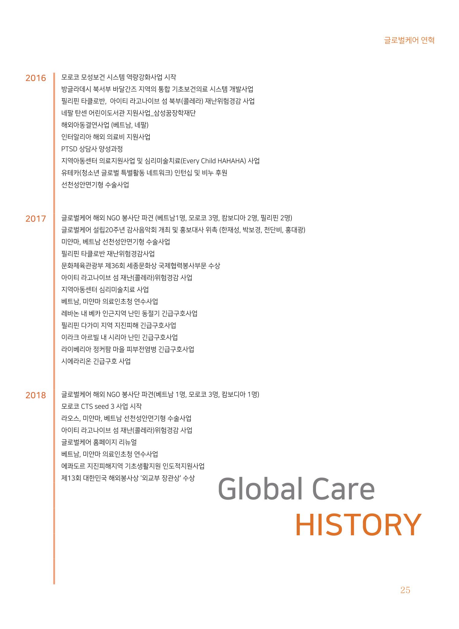 글로벌케어2018년 연차보고서 25페이지