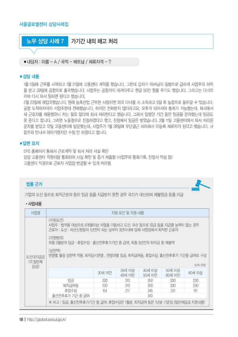 2021 서울글로벌센터 상담사례집 20페이지