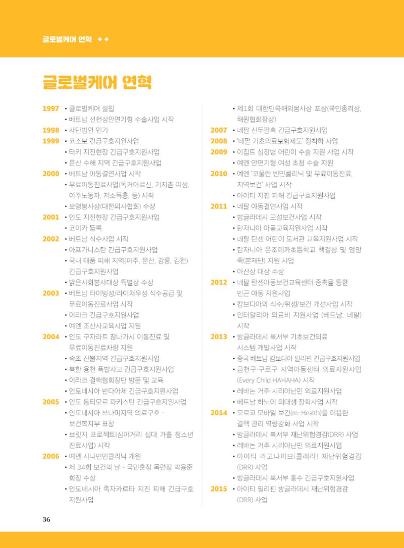 글로벌케어2019년 연차보고서 36페이지