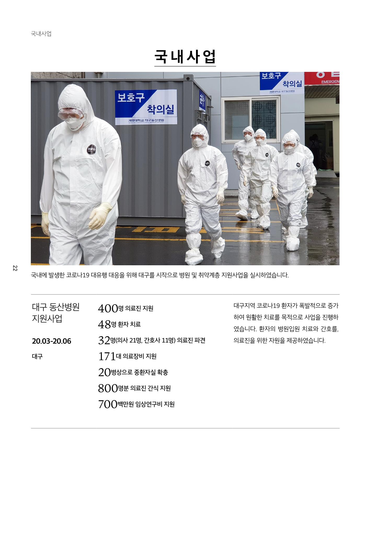 글로벌케어2020년 연차보고서 22페이지