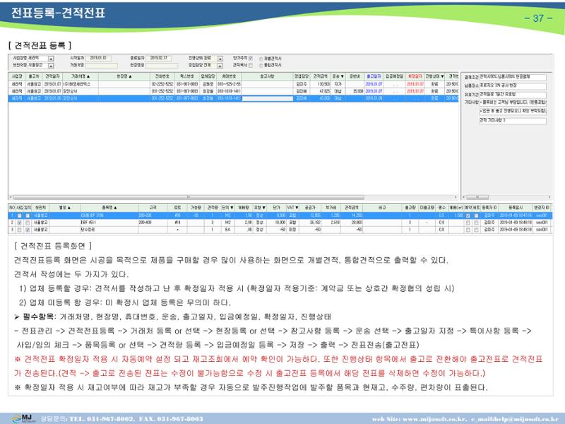 OneStop ERP 메뉴얼 38페이지