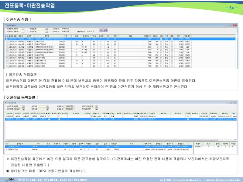 OneStop ERP 메뉴얼 55페이지