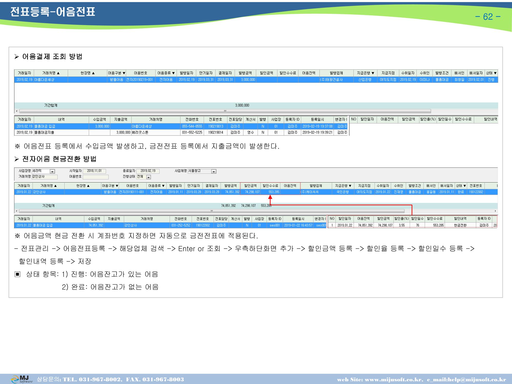 OneStop ERP 메뉴얼 63페이지