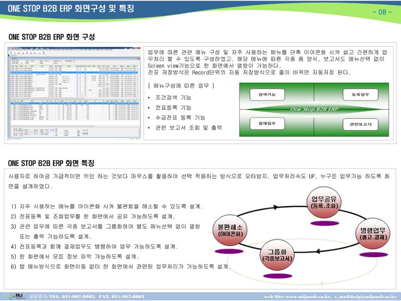 OneStop ERP 메뉴얼 8페이지