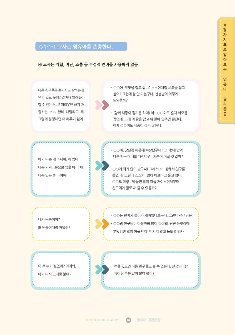 어린이집 평가지표로 알아보는 영유아권리존중 23페이지
