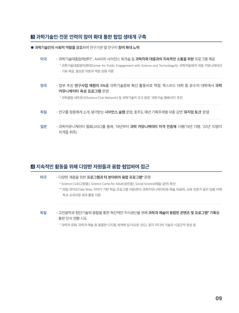 과학기술문화 미래전략 보고서 요약본 11페이지