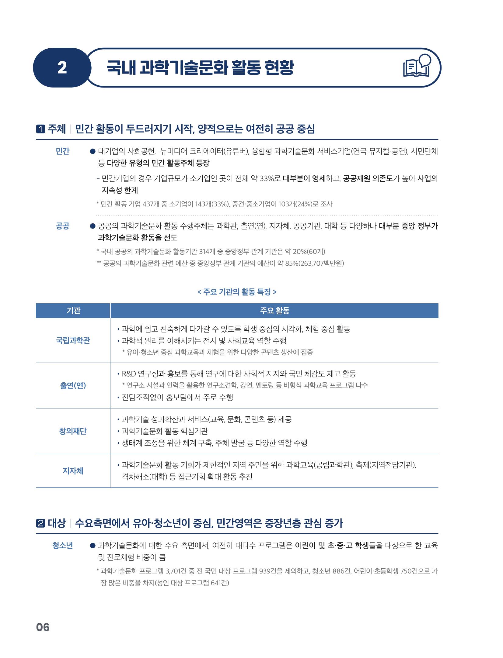 과학기술문화 미래전략 보고서 요약본 8페이지