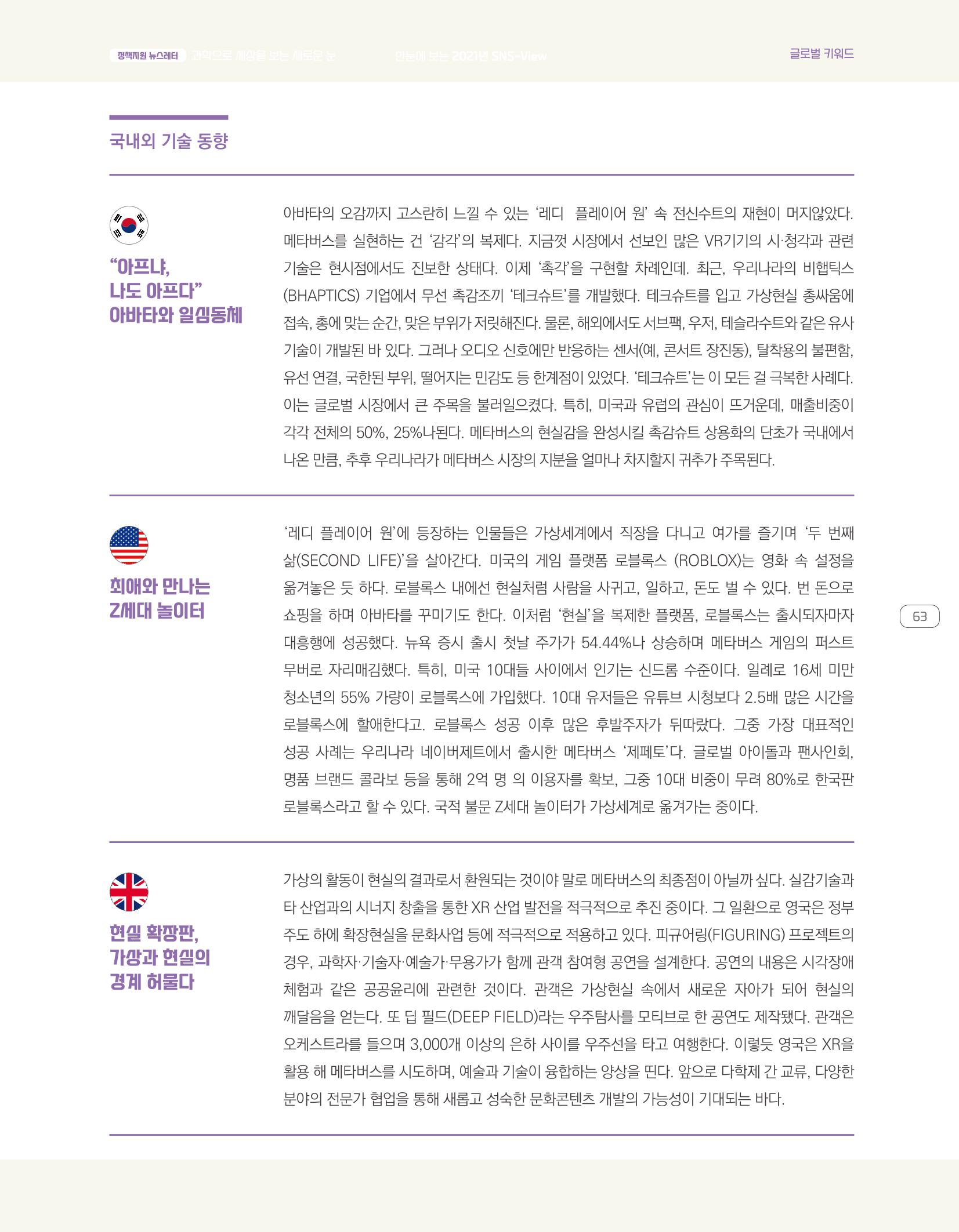 한눈에 보는 2021 KOFAC SNS-View 63페이지