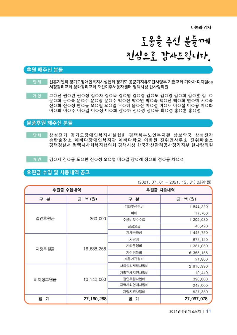 에바다이야기 제38호(2021년 하반기 소식지) 11페이지
