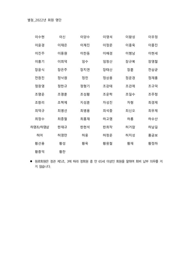별첨 : 2022년 회원명단 4페이지