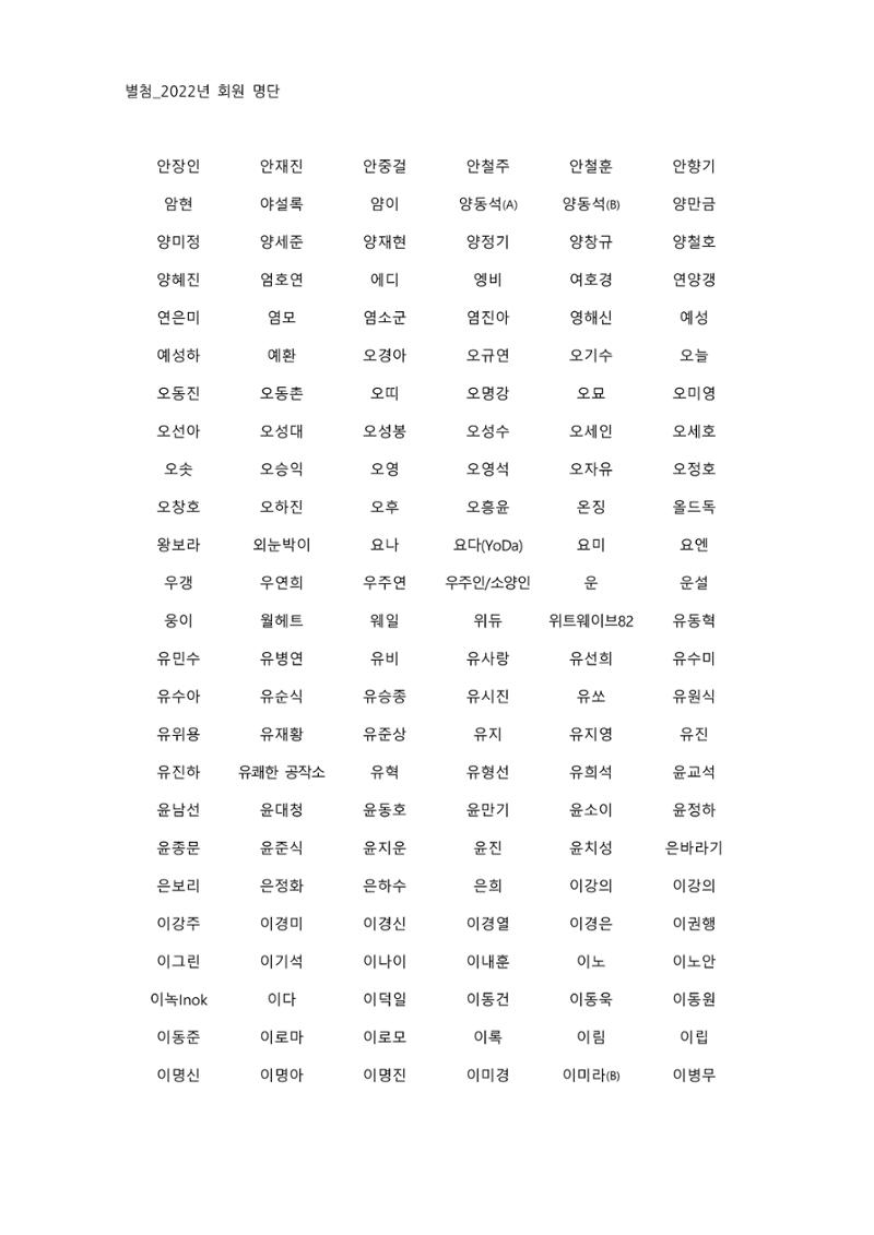 별첨 : 2022년 회원명단 9페이지
