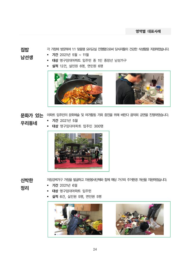 2021년 강릉종합사회복지관 사업보고서 24페이지