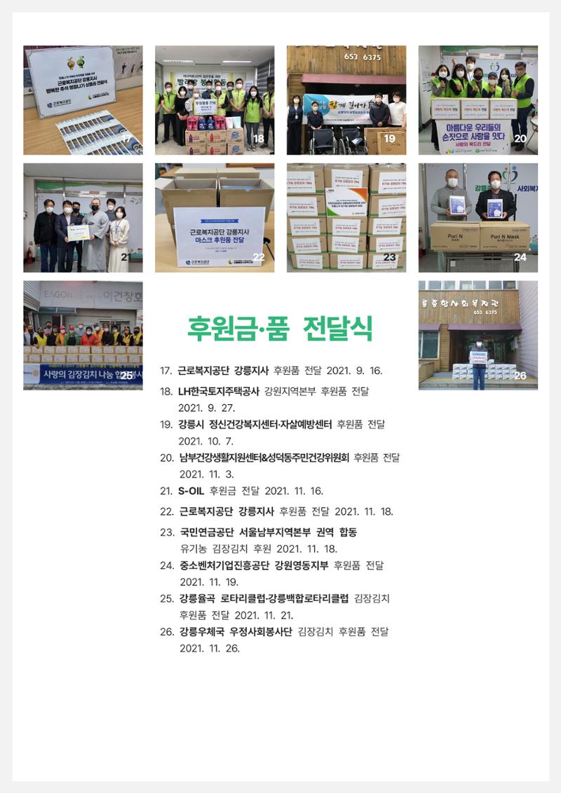 2021년 강릉종합사회복지관 사업보고서 40페이지