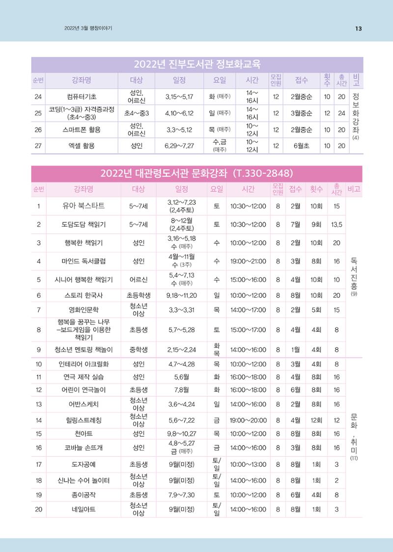 평창이야기 3월호 13페이지