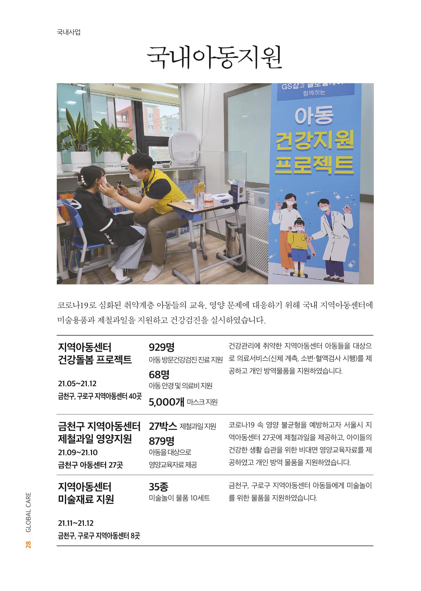 글로벌케어2021년 연차보고서 28페이지