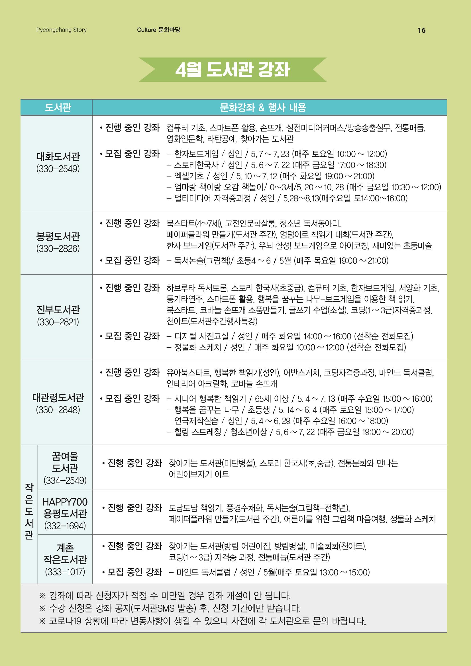 평창이야기 4월호 16페이지