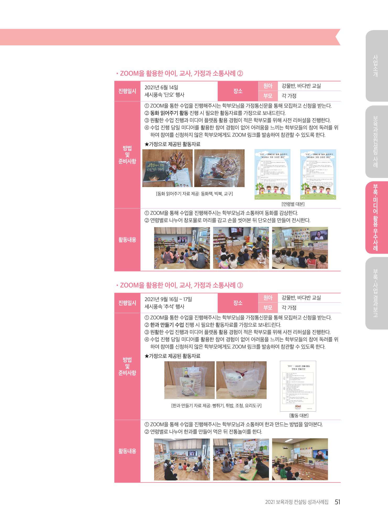 2021 보육과정 컨설팅 사례집 52페이지