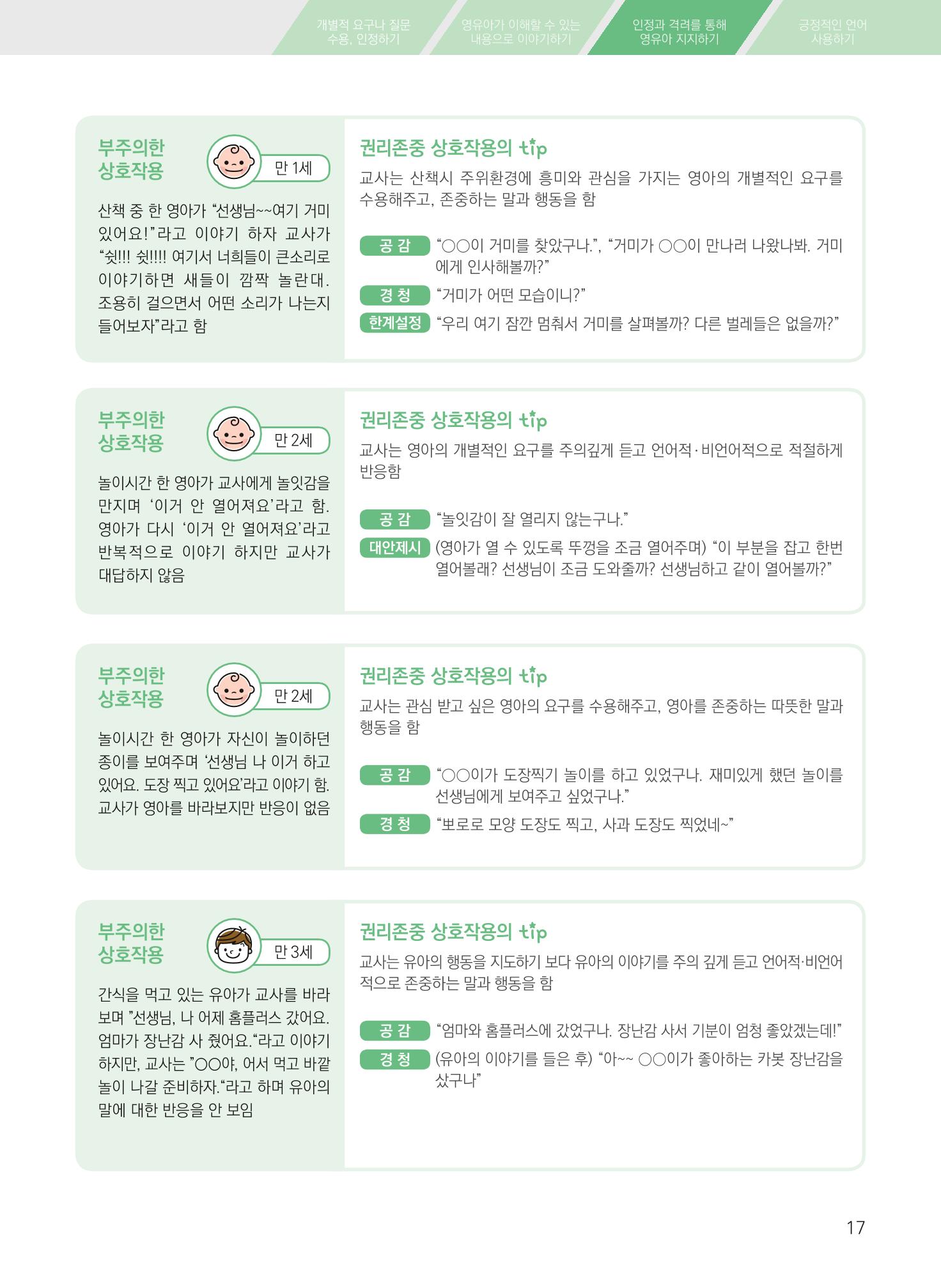 보육장학지도사가 제안하는 영유아와의 상호작용 실제2-심화 17페이지