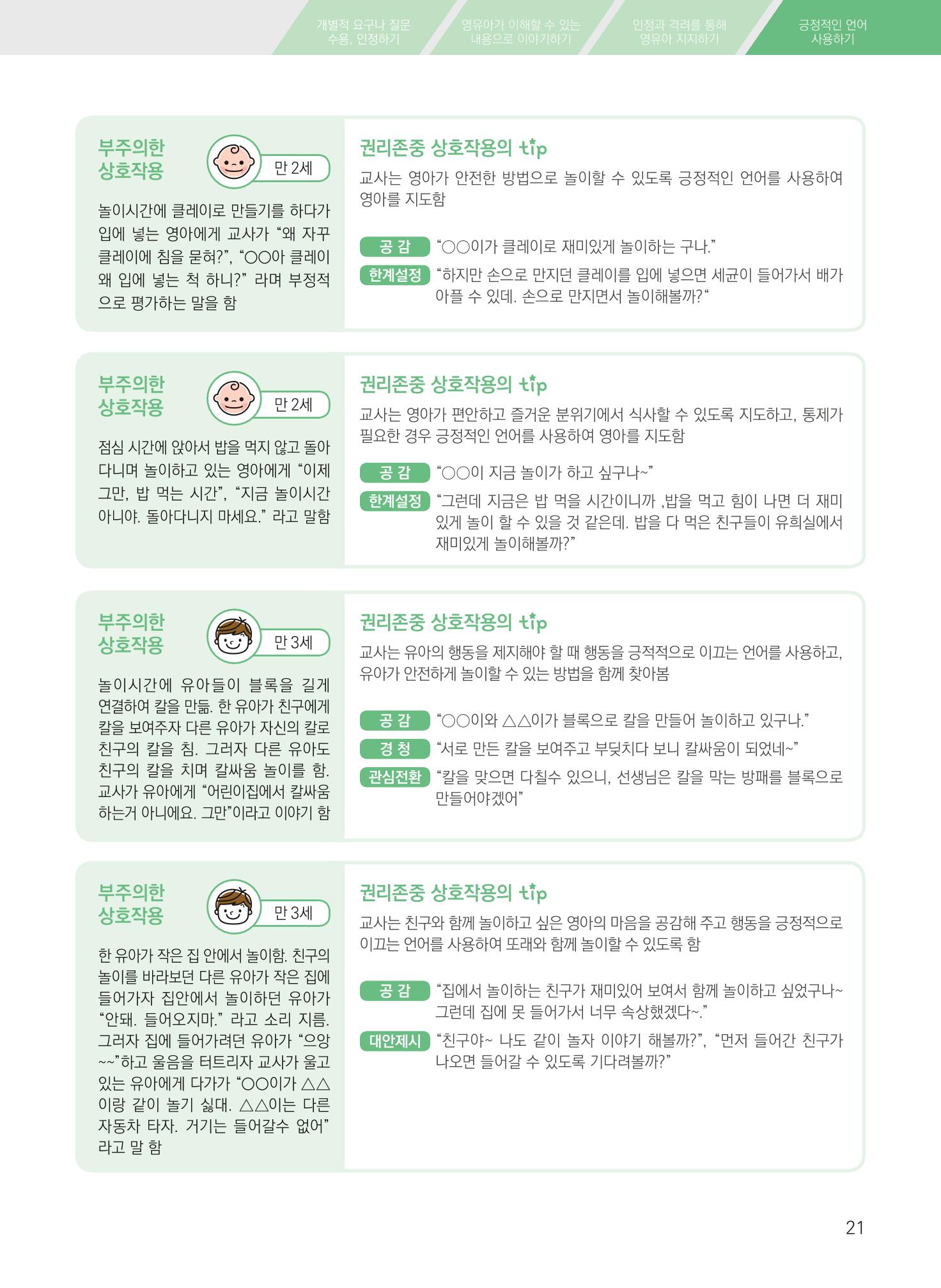 보육장학지도사가 제안하는 영유아와의 상호작용 실제2-심화 21페이지
