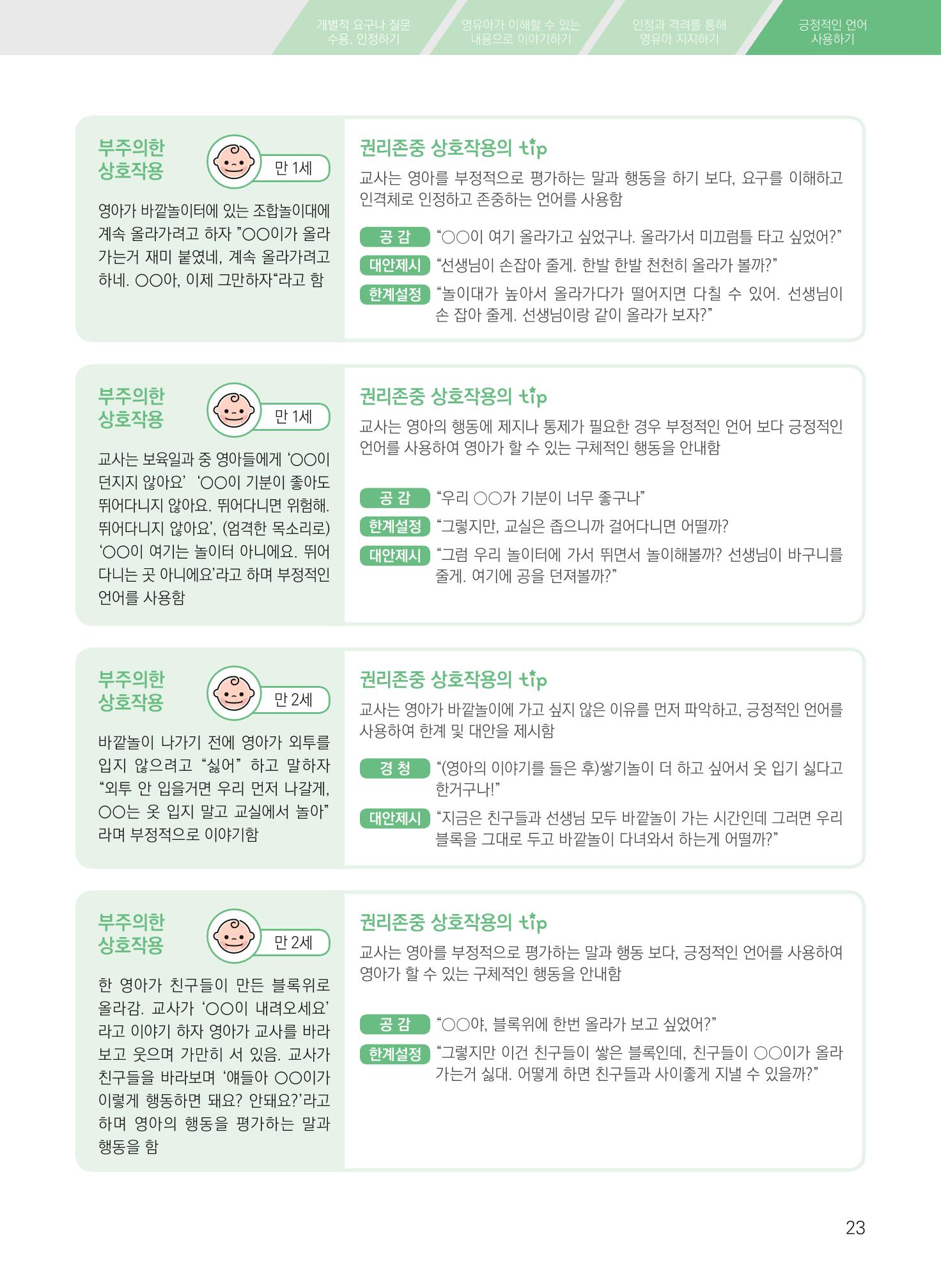 보육장학지도사가 제안하는 영유아와의 상호작용 실제2-심화 23페이지