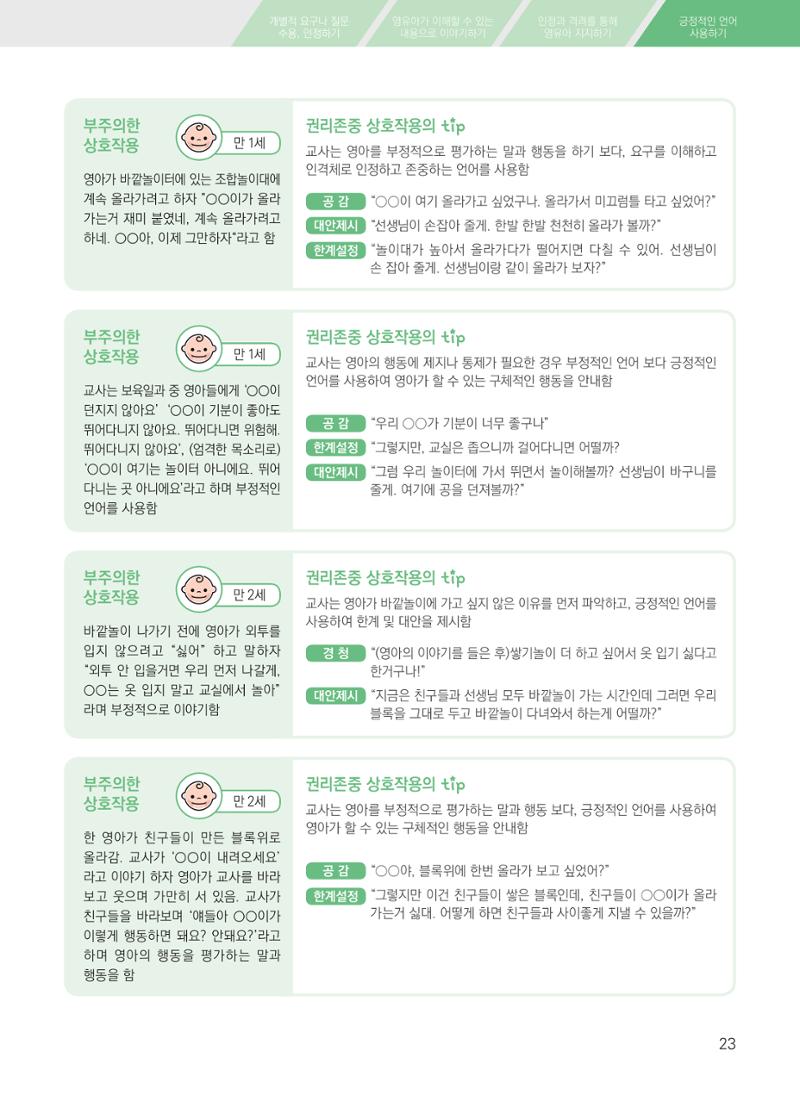 보육장학지도사가 제안하는 영유아와의 상호작용 실제2-심화 23페이지