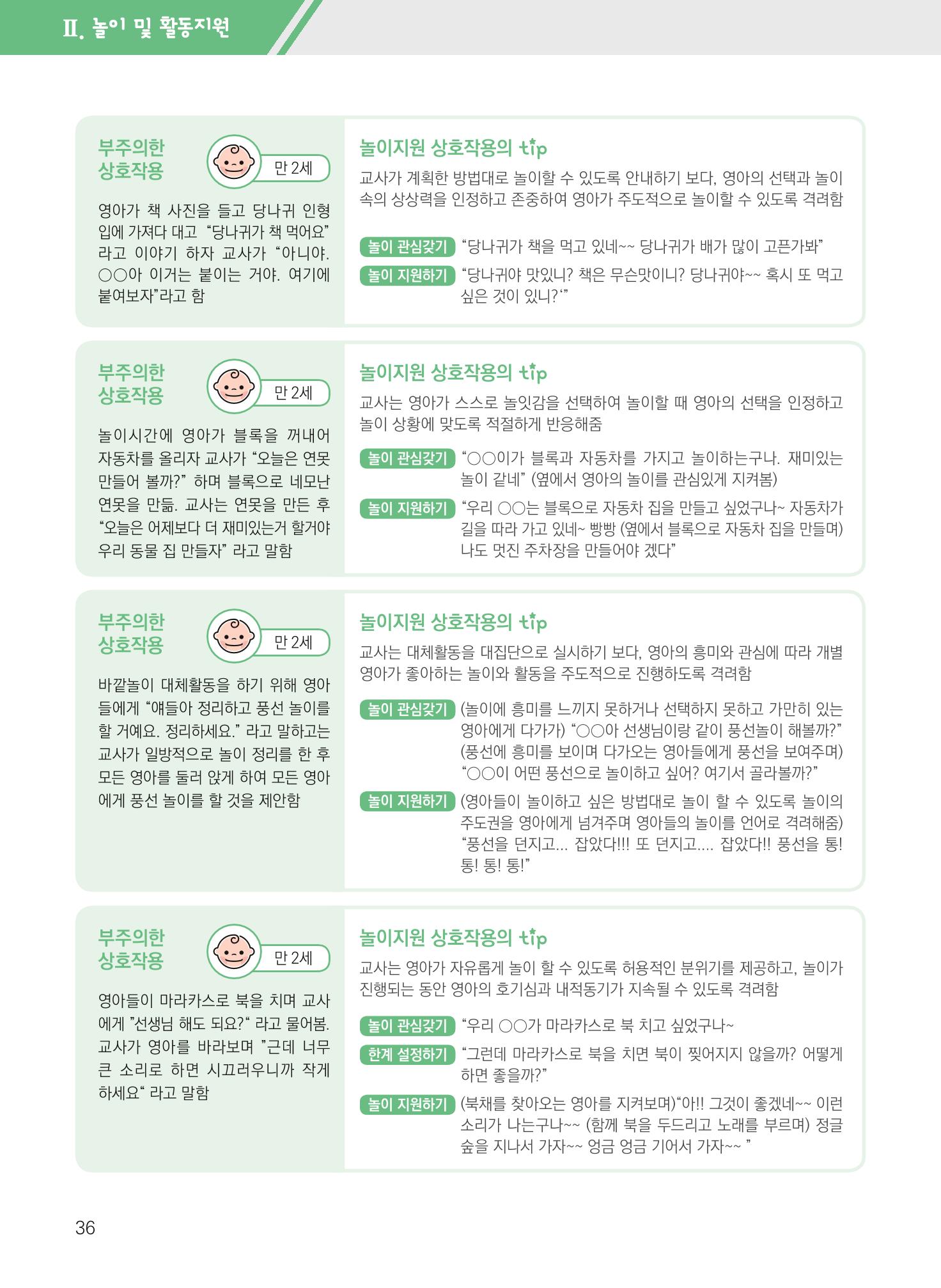 보육장학지도사가 제안하는 영유아와의 상호작용 실제2-심화 36페이지