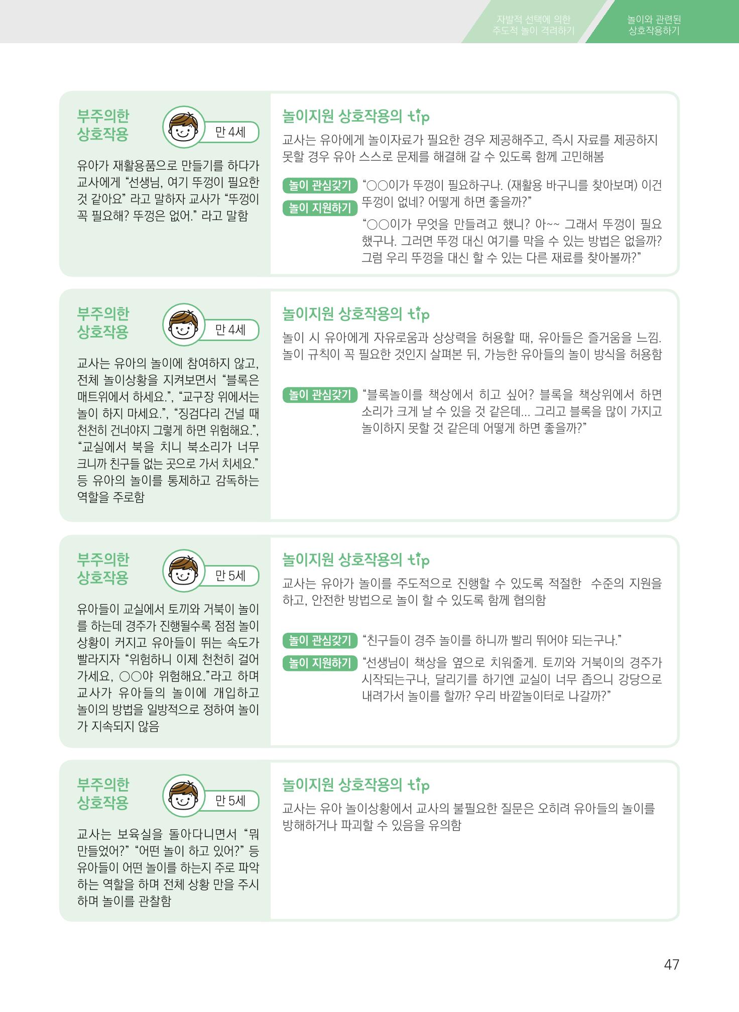 보육장학지도사가 제안하는 영유아와의 상호작용 실제2-심화 47페이지