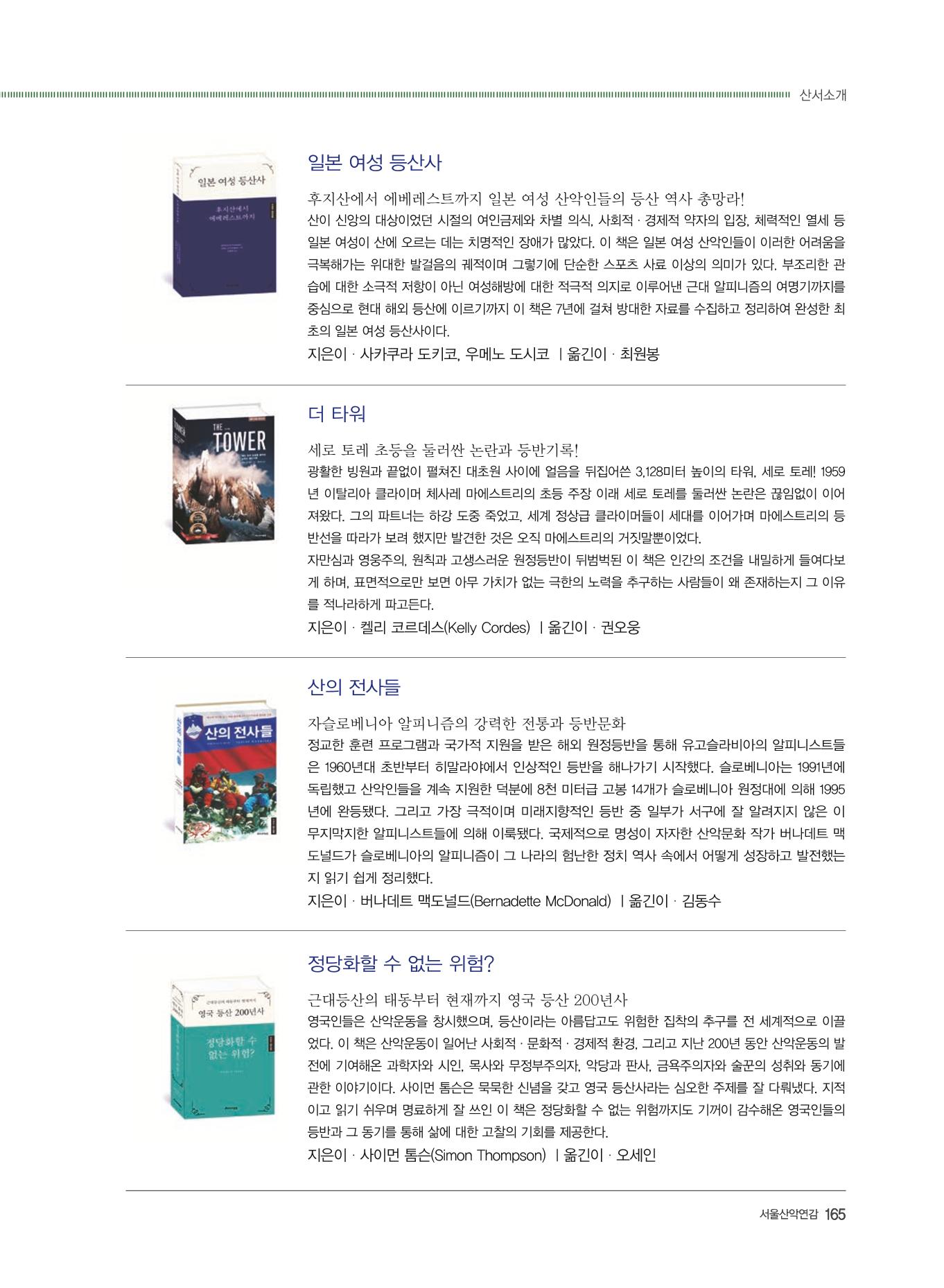 서울산악연감 2022. 제12호 167페이지
