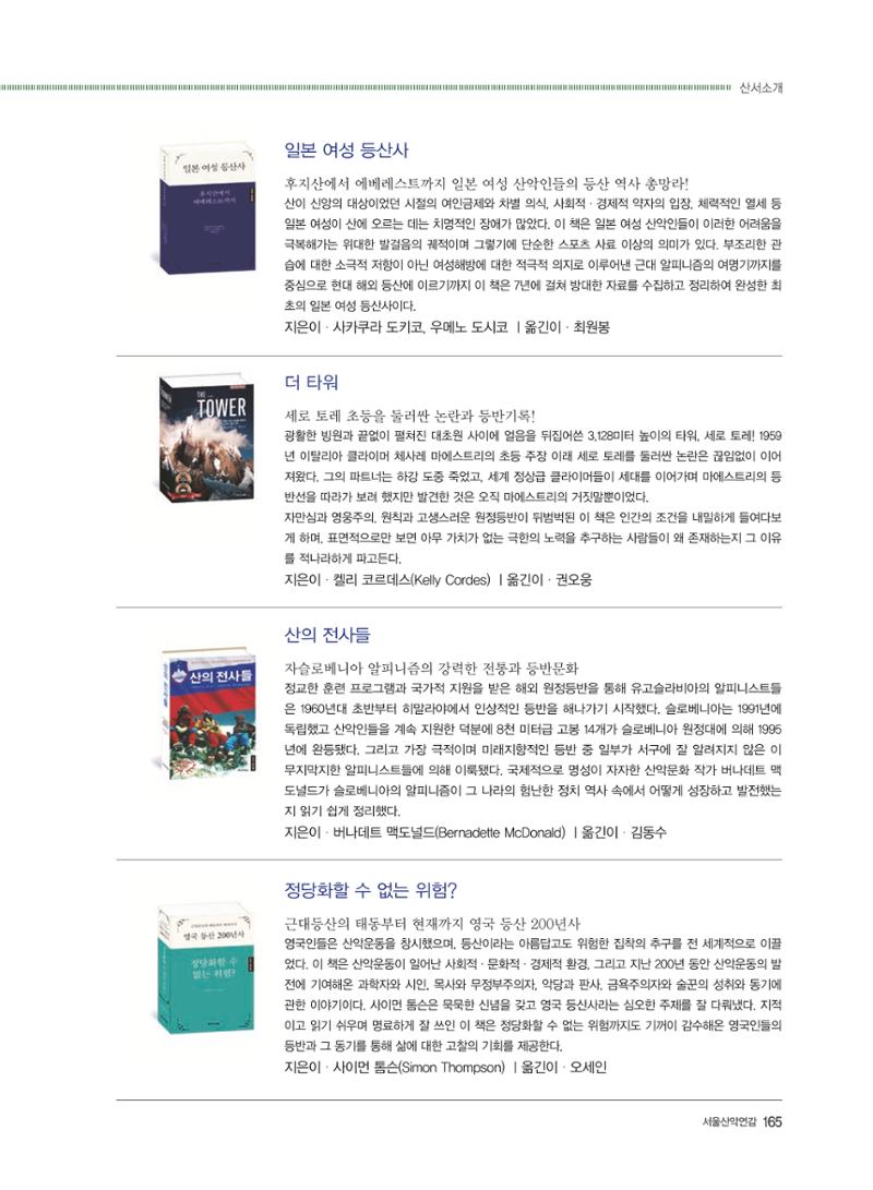 서울산악연감 2022. 제12호 167페이지