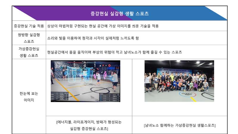 쌍방향실감형증강현실AR스포츠 제안-사례 2페이지