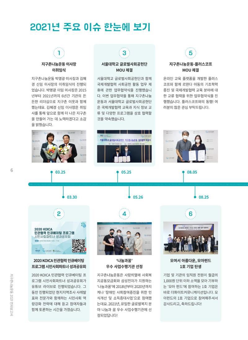 지구촌나눔운동 2021 연차보고서 8페이지