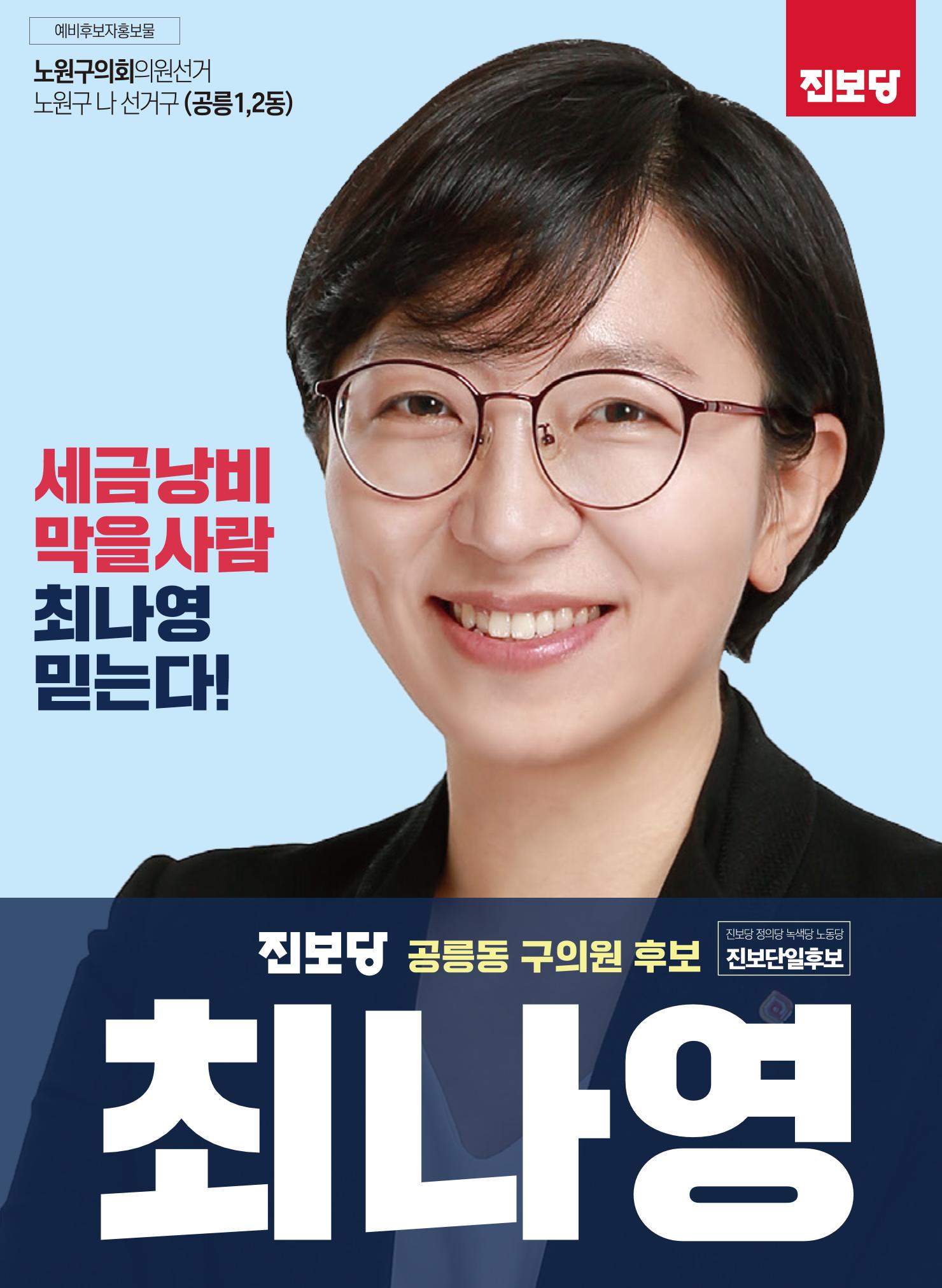 노원 공릉동 구의원후보 진보당 최나영 1페이지