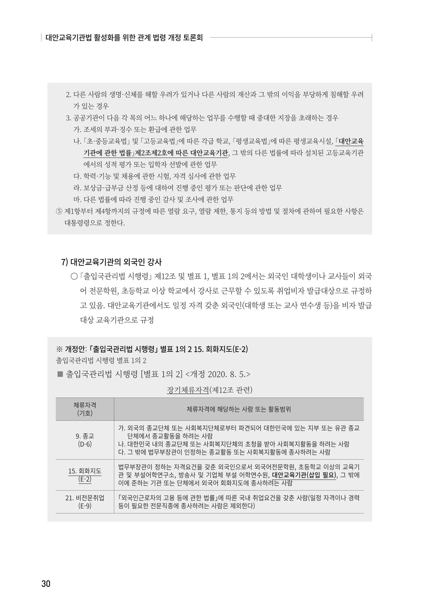 대안교육기관법 활성화를 위한 관계 법령 개정 토론회 32페이지
