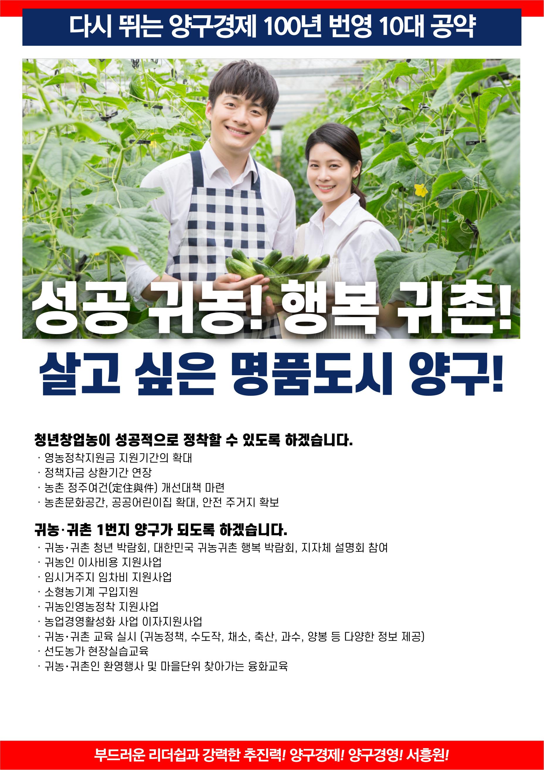 양구군수 예비후보 서흥원 10대 공약 11페이지