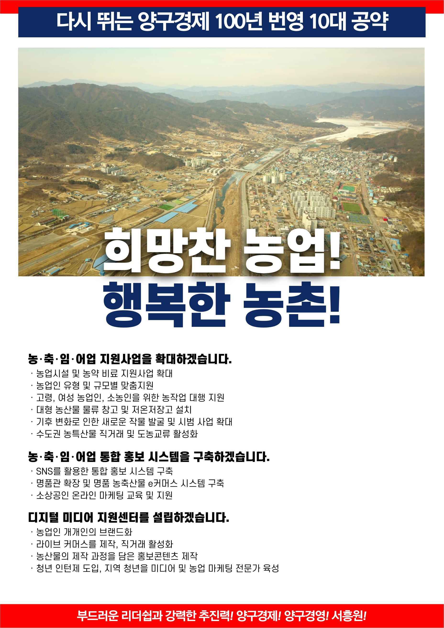 양구군수 예비후보 서흥원 10대 공약 5페이지