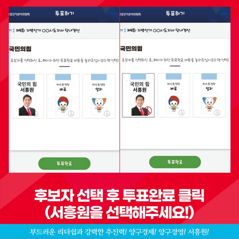 제8회 지방선거 양구군수 당내경선 책임당원 온라인투표방법 9페이지