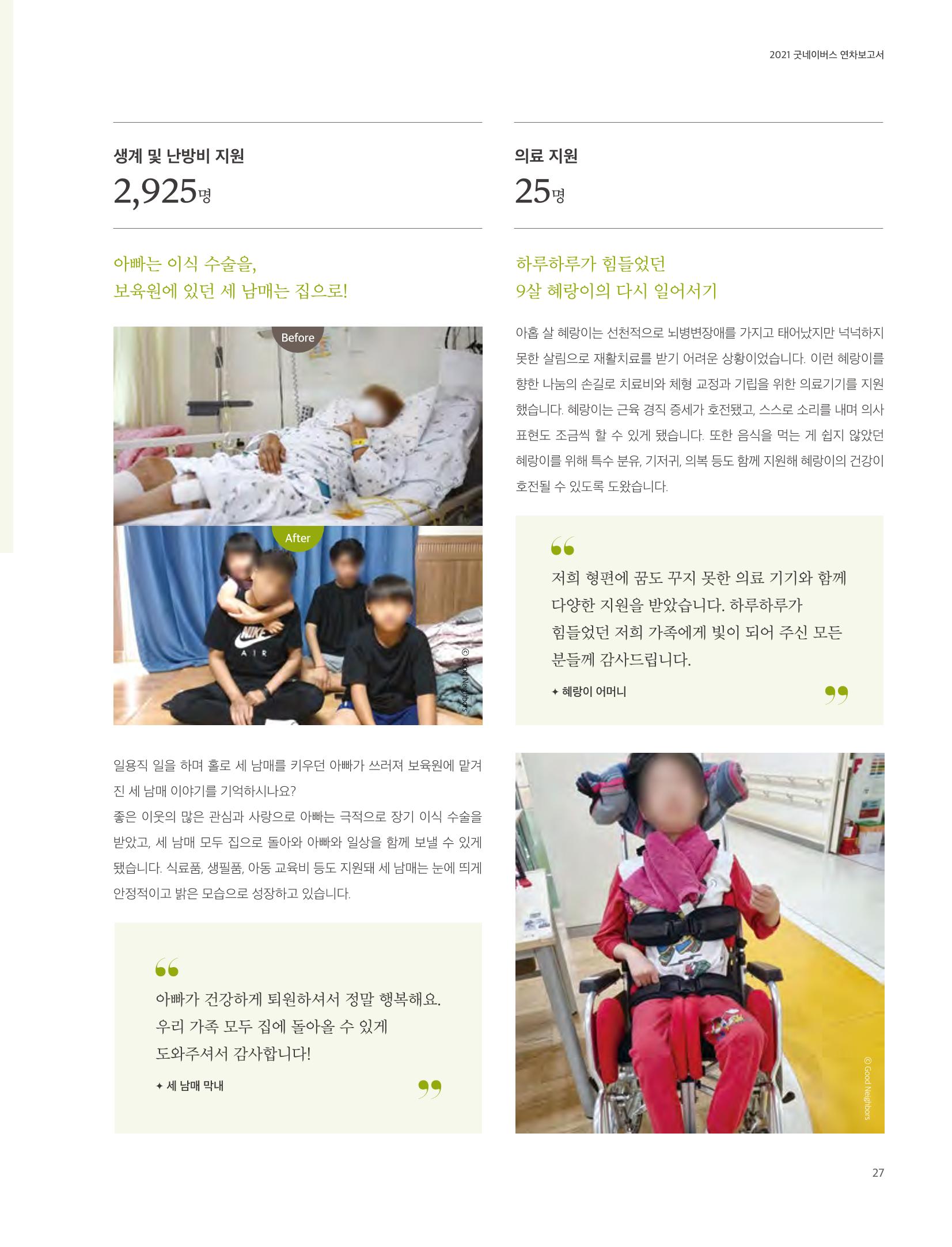 2021 굿네이버스 연차보고서 27페이지