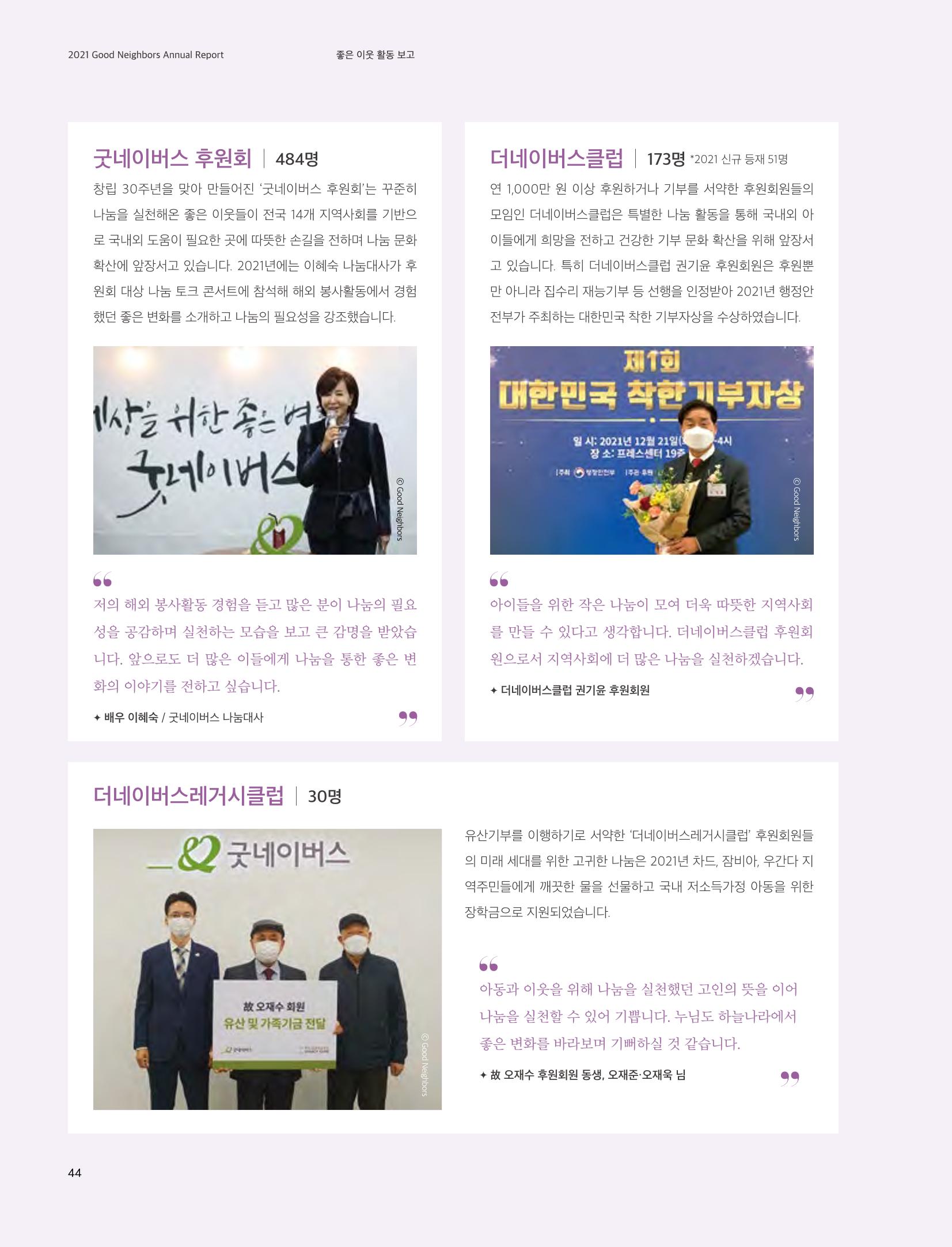 2021 굿네이버스 연차보고서 44페이지
