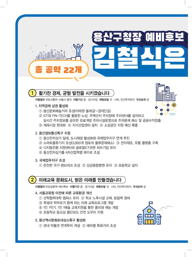 용산구청장 후보 김철식 4페이지