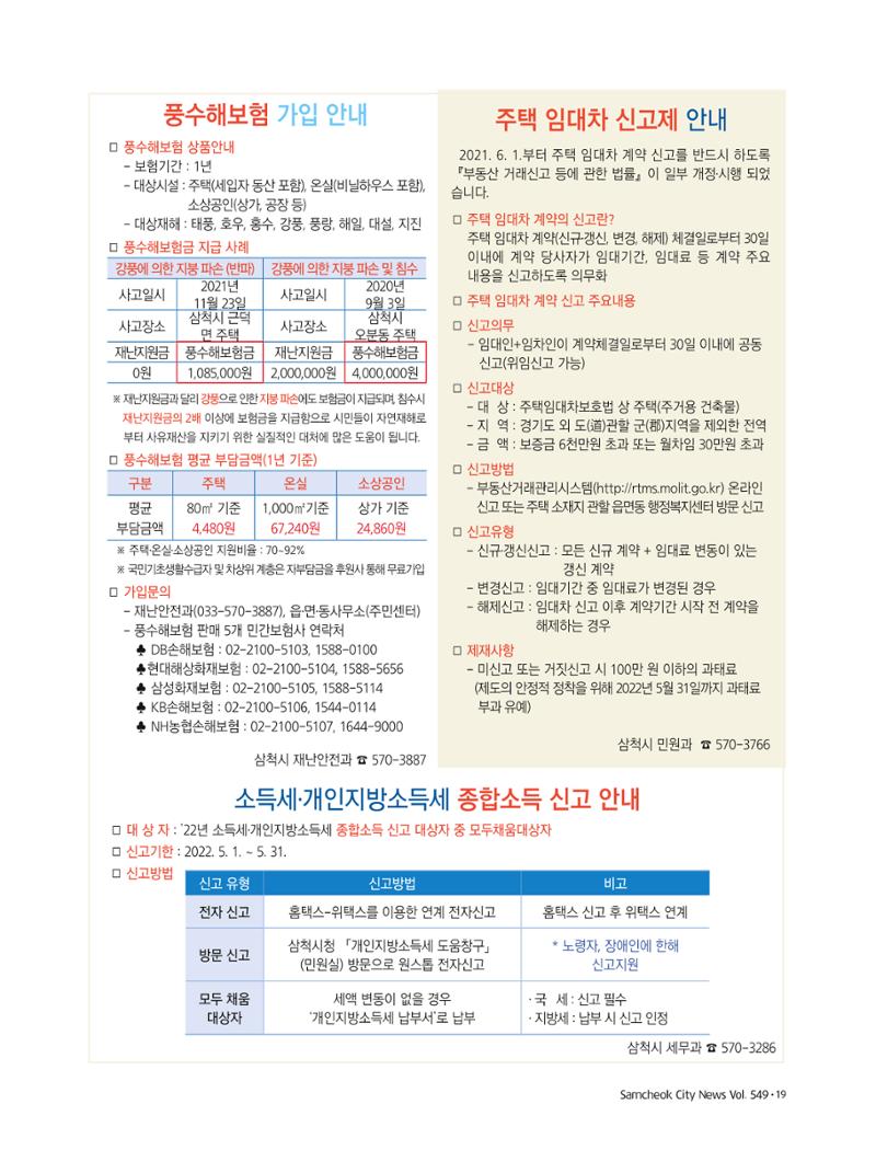 2022년 5월 삼척 시정소식지 19페이지