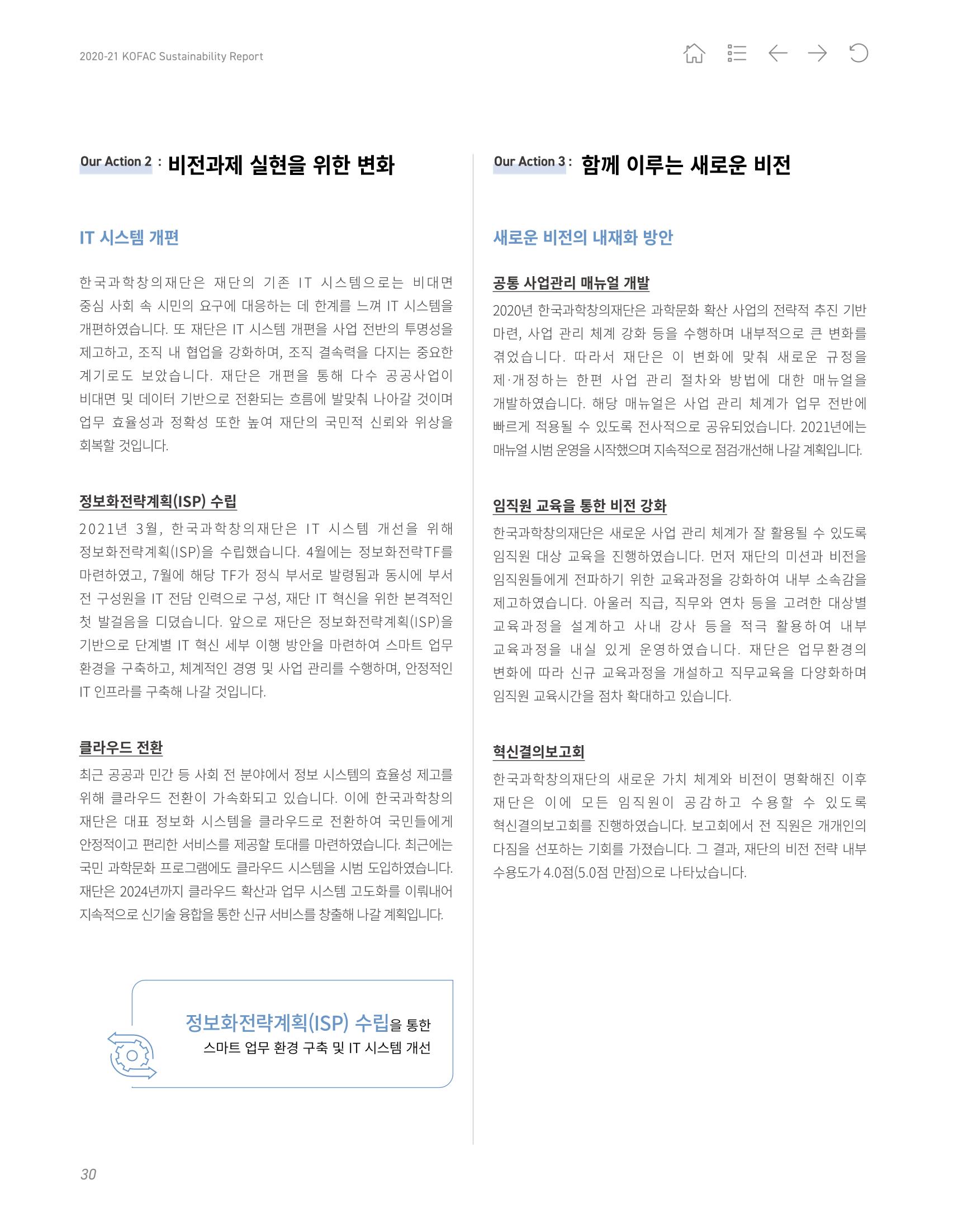 2020-21 한국과학창의재단 지속가능경영(ESG) 보고서 32페이지