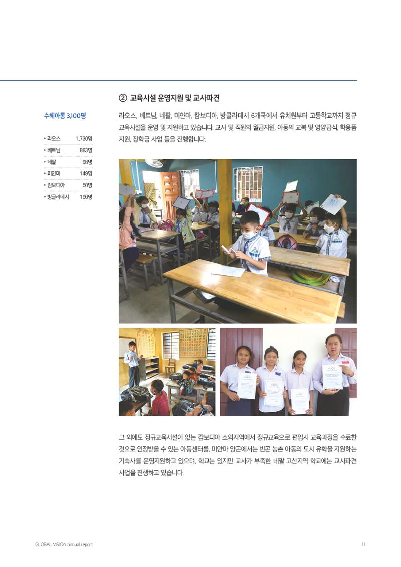 글로벌비전 2021연차보고서 11페이지