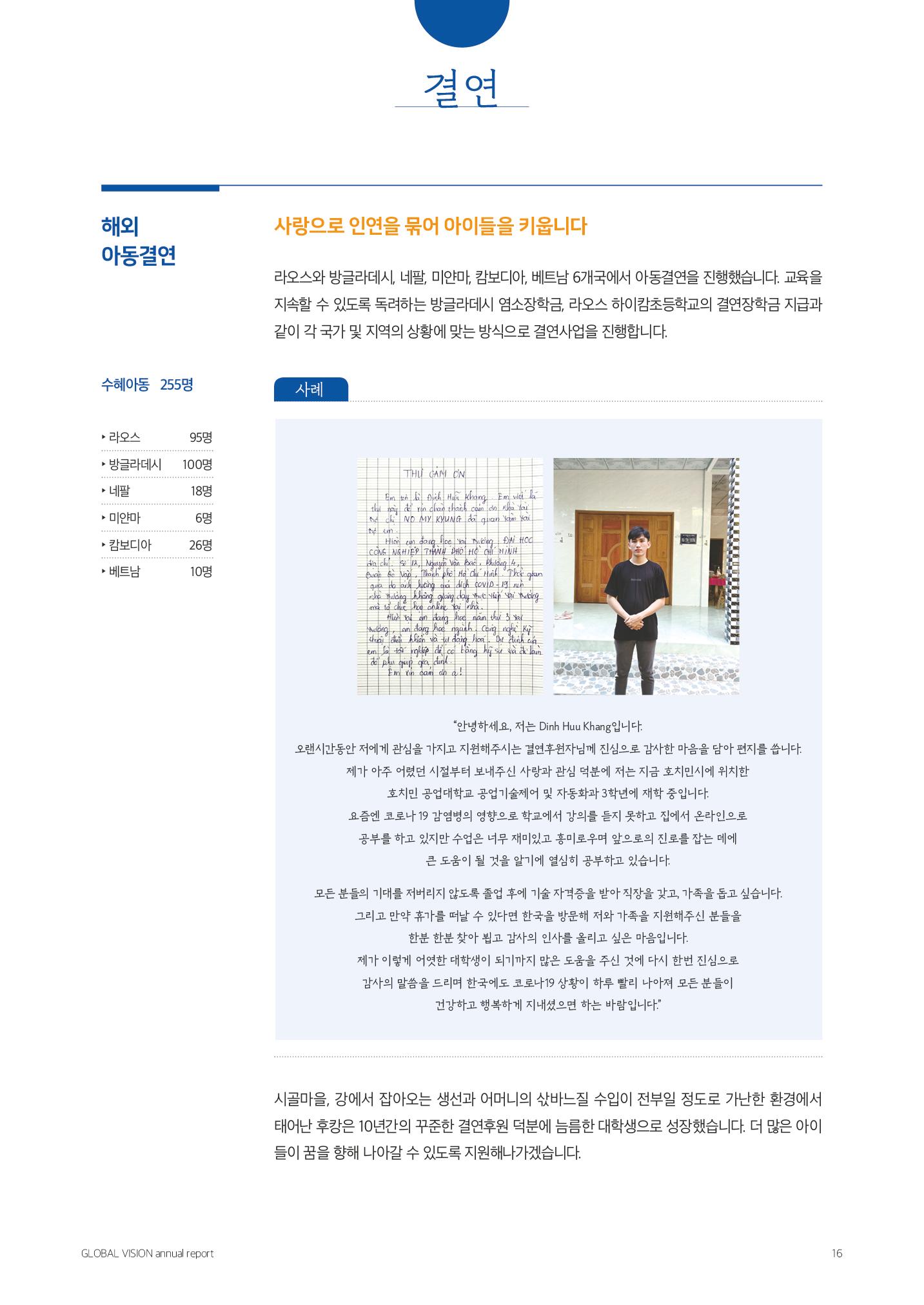 글로벌비전 2021연차보고서 16페이지