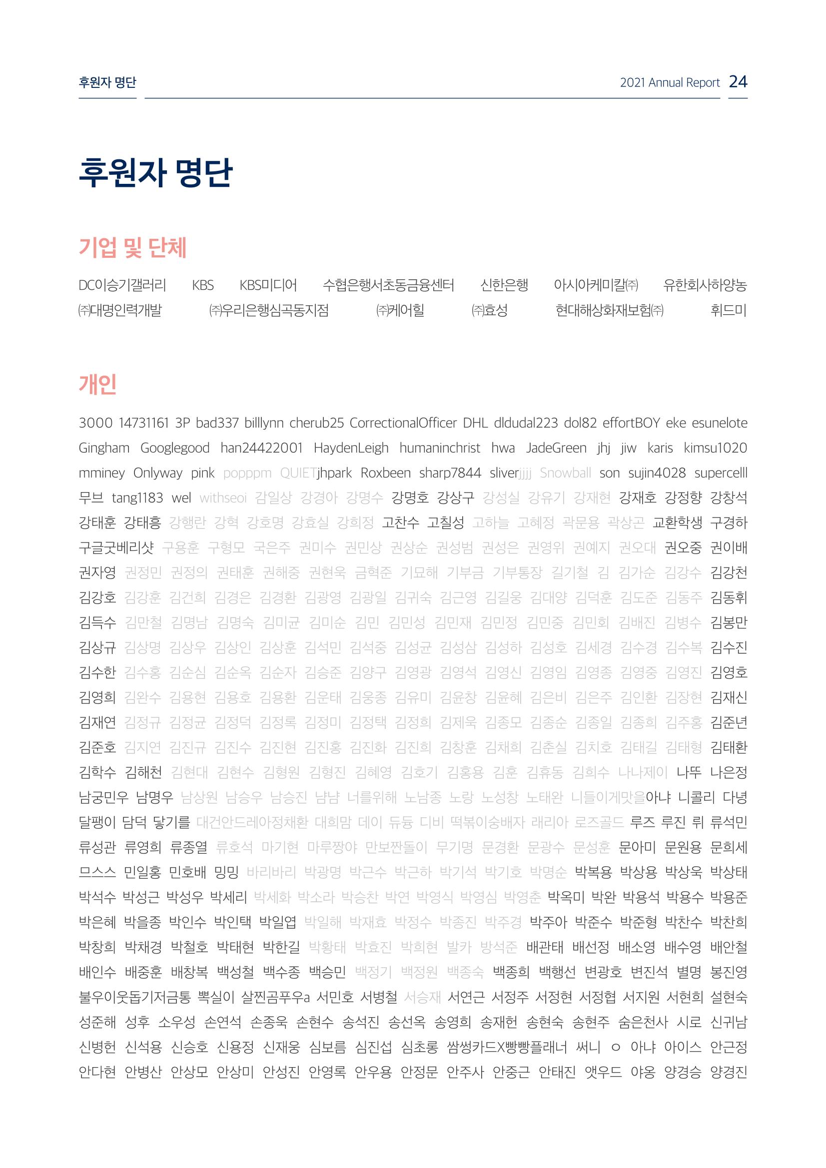 [KBS강태원복지재단] 2021 연간 사업 보고서 24페이지